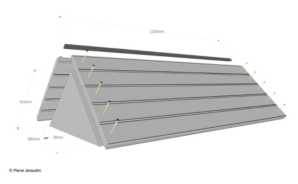 Explications et plans de Pierre Javaudin, expert en apiculture naturelle, pour fabriquer une ruche horizontale avec des matériaux de bricolage simples